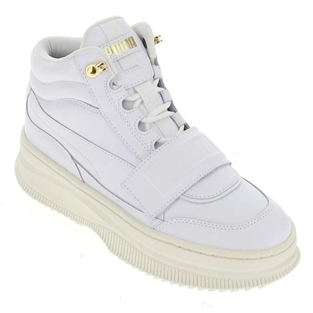 Puma Deva High-Top Sneaker White Leather Size 8.5